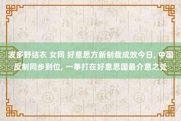 波多野结衣 女同 好意思方新制裁成效今日， 中国反制同步到位， 一拳打在好意思国最介意之处