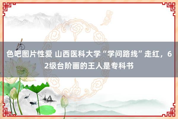 色吧图片性爱 山西医科大学“学问路线”走红，62级台阶画的王人是专科书