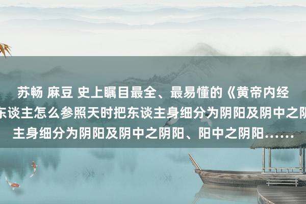苏畅 麻豆 史上瞩目最全、最易懂的《黄帝内经》11：大贤达：看古东谈主怎么参照天时把东谈主身细分为阴阳及阴中之阴阳、阳中之阴阳……