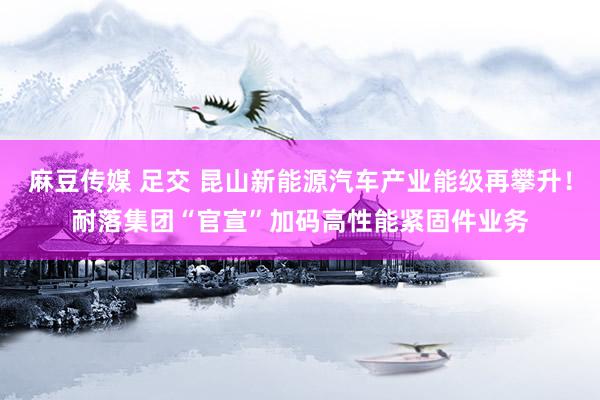麻豆传媒 足交 昆山新能源汽车产业能级再攀升！耐落集团“官宣”加码高性能紧固件业务